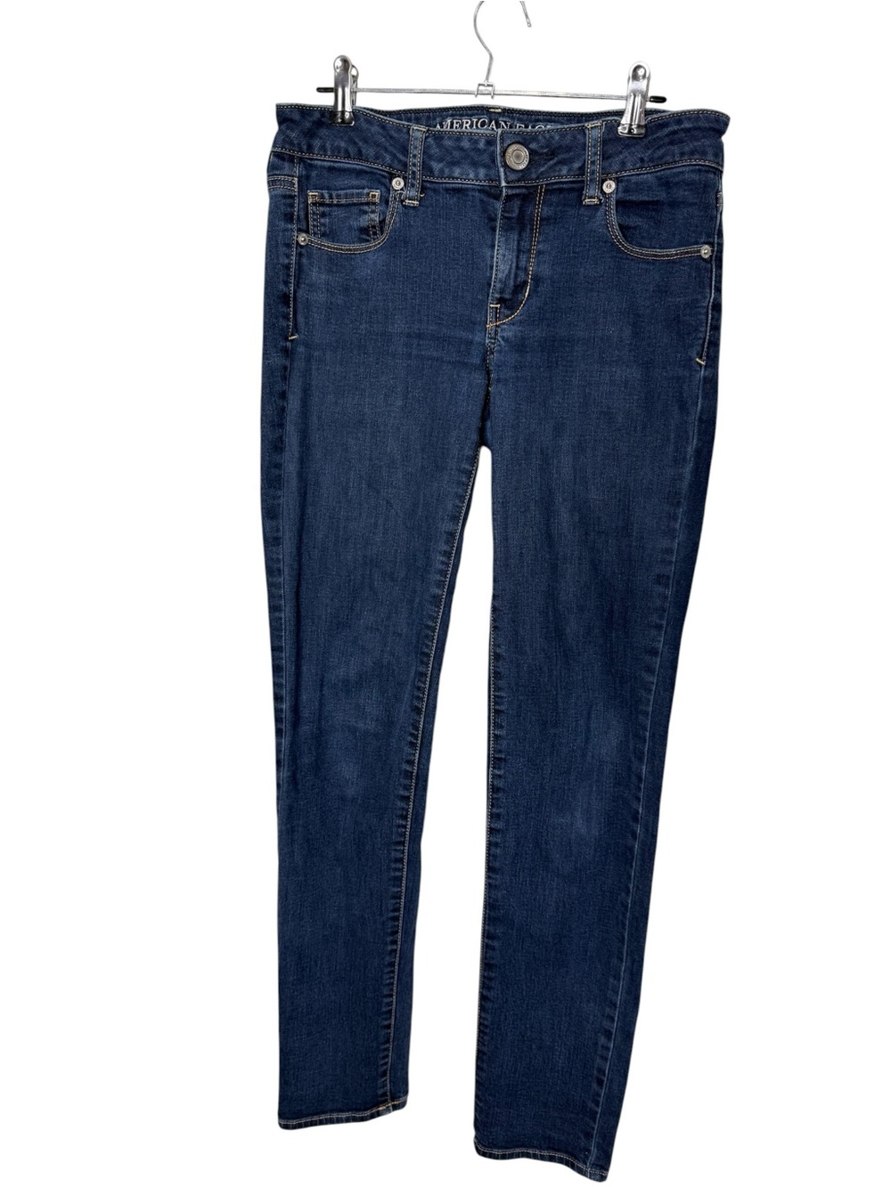 American Eagle Skinny Super Stretch Jeans Blue Wash Size 4 Regular Denim